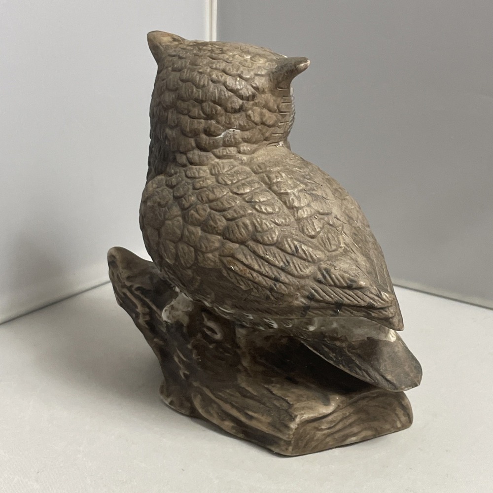 Vintage HOMCO Owl Figurine Painted Porcelain Branch Fall Decor Retro 80s - Picture 5 of 12